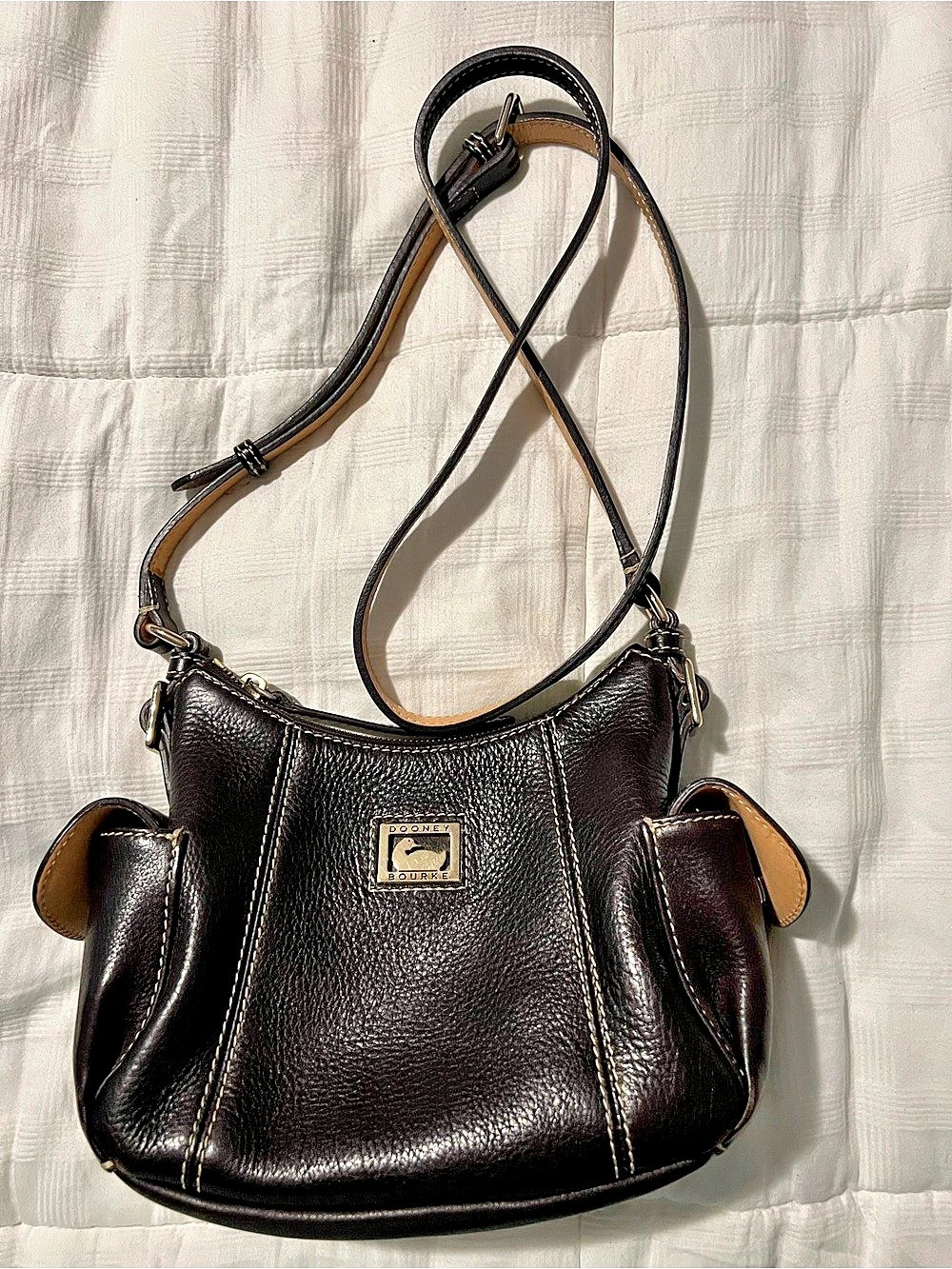 Dooney & Bourke Black & Brown Shoulder Bag